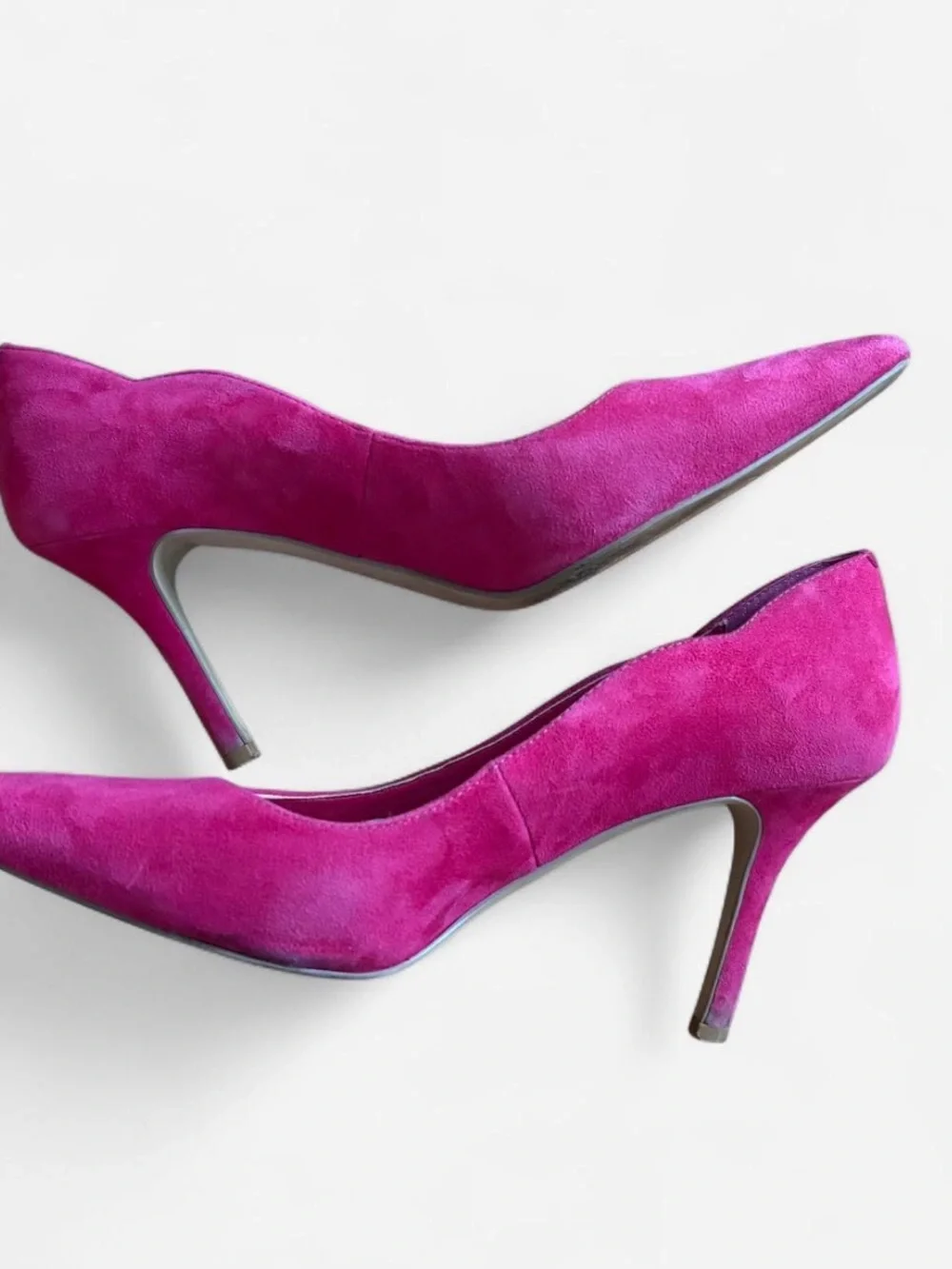 Hot Pink Suede Heels <3